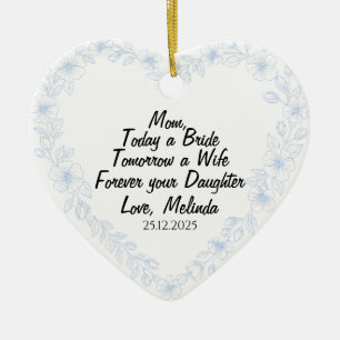 Personalized Gift for Mother of the Bride Gift Ceramic Tree Decoration