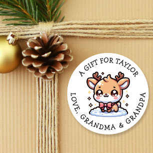 Personalized Gift Tag Christmas   Cute Pink