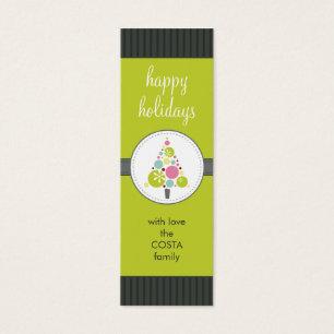 PERSONALIZED GIFT TAG :: modern spotty tree AP3