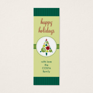 PERSONALIZED GIFT TAG :: modern spotty tree AP5
