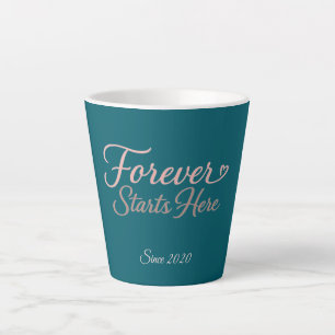 Personalized gift with the date the relationship  latte mug