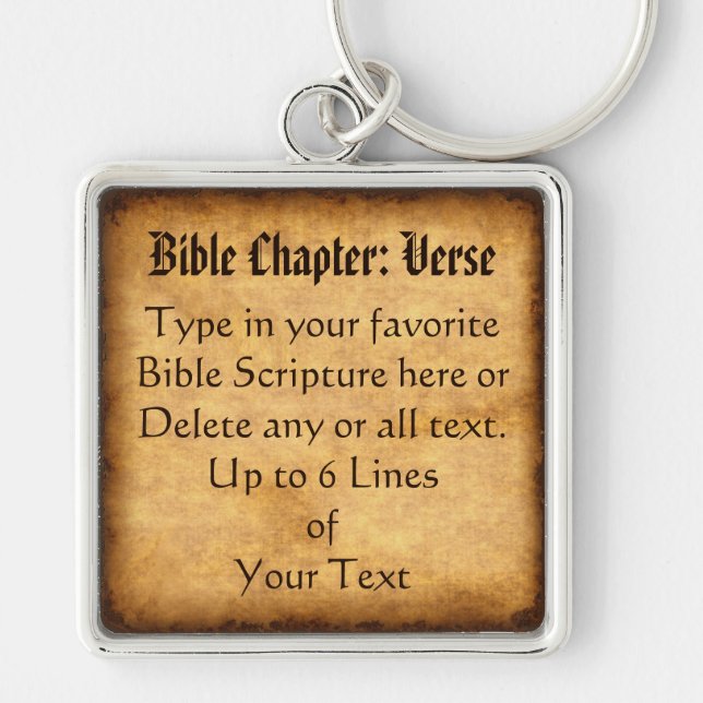 Personalized Gifts for a Christian Man Key Ring (Front)