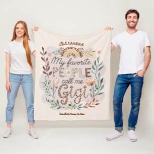 ❤️Personalized GIGI Gifts Add Grandkids Names Fleece Blanket