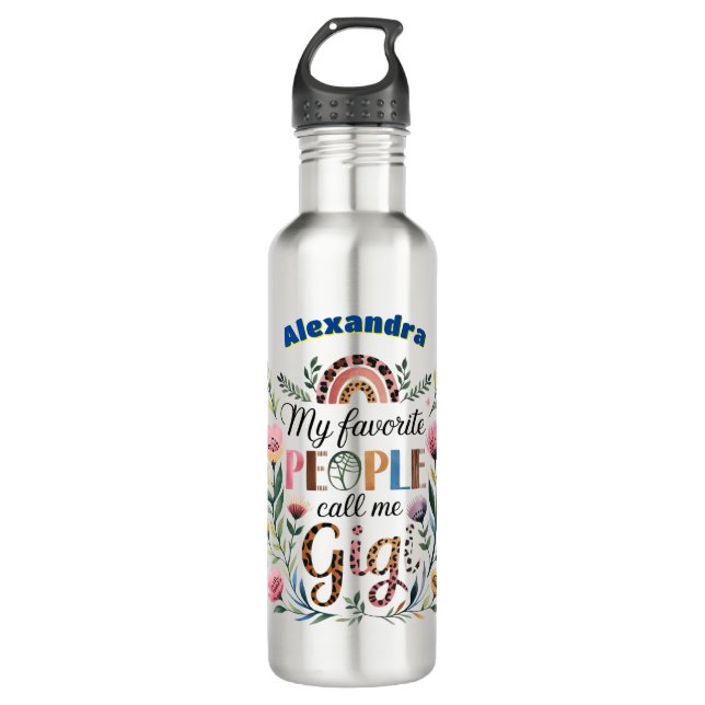 ❤️Personalized GIGI Gifts Mothers Day Birthday  710 Ml Water Bottle (Front)