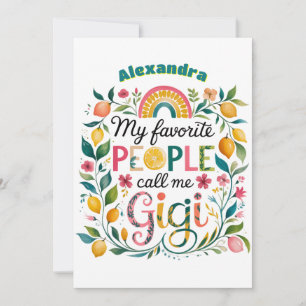 ❤️Personalized GIGI Gifts Mothers Day Birthday  Invitation