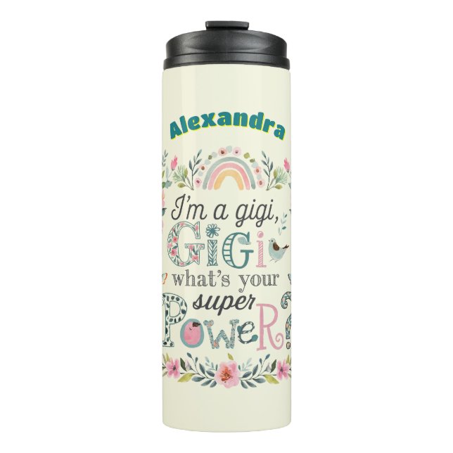 ❤️Personalized GIGI Gifts Mothers Day Birthday  Thermal Tumbler (Front)