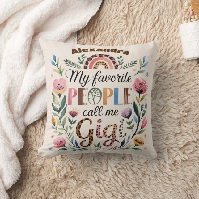 ❤️Personalized GIGI Mothers Day Birthday Christmas Cushion (Blanket)