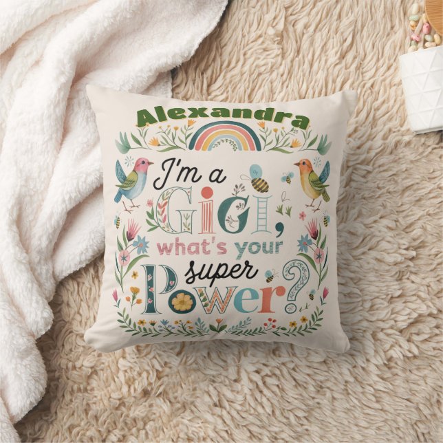 ❤️Personalized GIGI Mothers Day Birthday Christmas Cushion (Blanket)