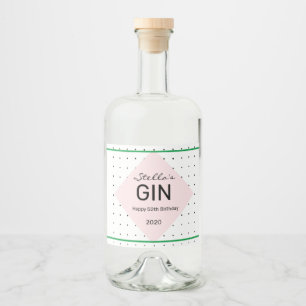 personalized gin bottle label