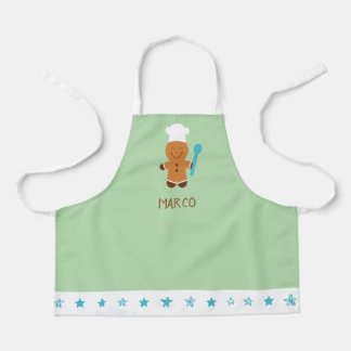 Personalized Gingerbread Chef Kids Apron