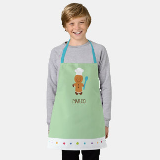 Personalized Gingerbread Chef Kids Apron