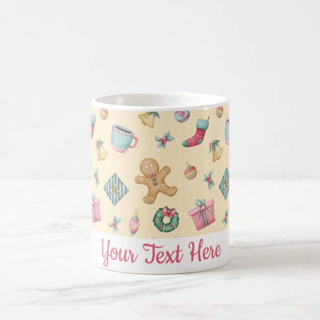 Personalized Gingerbread Christmas Mug (Center)