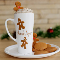 Personalized Gingerbread Man Latte Mug