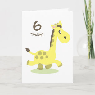 Personalized Giraffe Birthday Card
