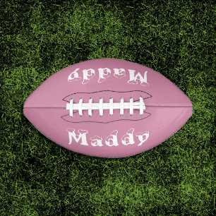 Personalized girl pink and brown football american football
