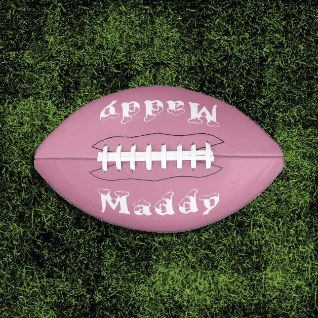 Personalized girl pink and brown football american football (Creator Uploaded)