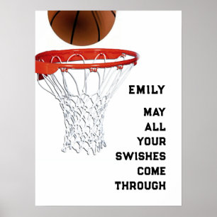 Personalized Girls Basketball Poster