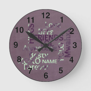 Personalized Girls BFF Best friends forever Round Clock