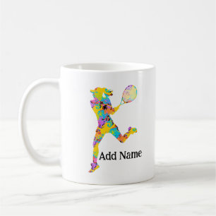Personalized Girls Tennis Double Sided Mug Gift