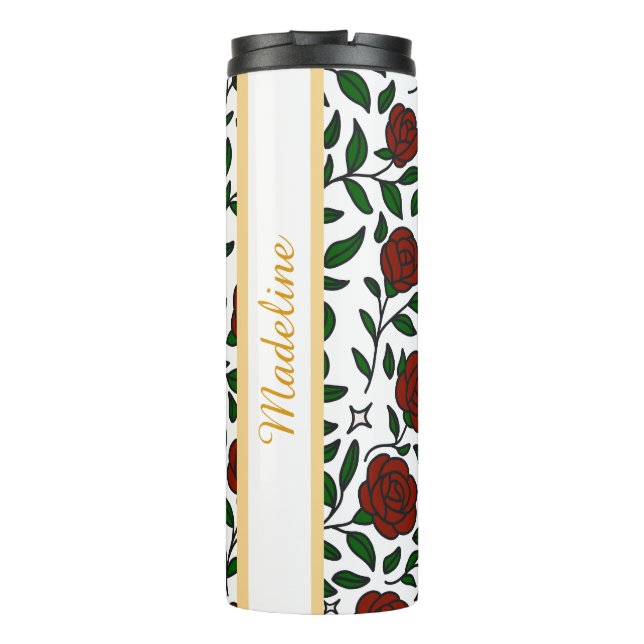 Personalized Girly Tumbler Cute Bow Name (Back)