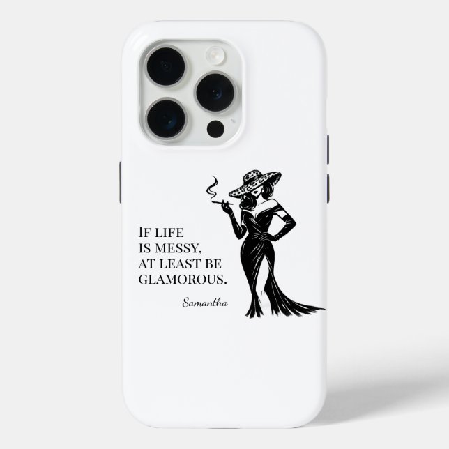 Personalized Glam Style Quote Design  Case-Mate iPhone Case (Back)