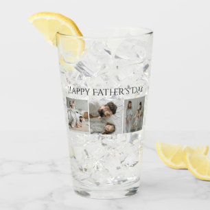Personalized Glass Cup with 3 Photos & Text