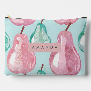 Personalized Glossy Pastel Pear Style Accessory Pouch