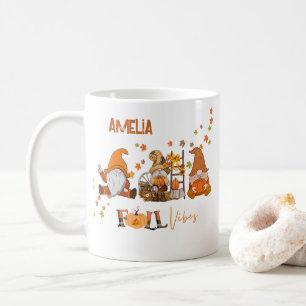 Personalized Gnomes Fall Vibes Coffee Mug