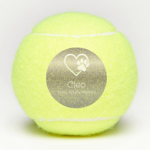 Personalized Gold Pet Ball "Toss, Fetch, Repeat"
