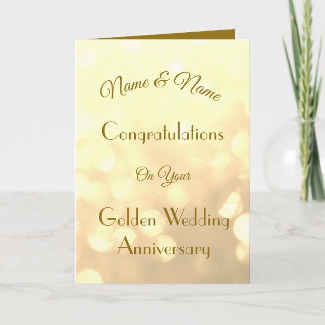 Personalized Golden Anniversary Greeting Card (Front)