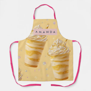 Personalized Golden Caramel Swirl Milkshake Apron