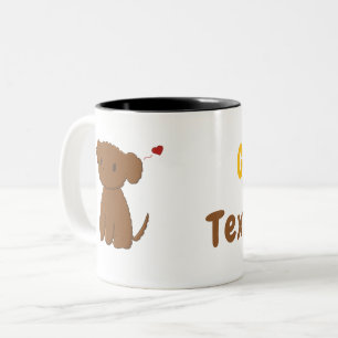 Personalized Golden Doodle Dog Two-Tone Coffee Mug
