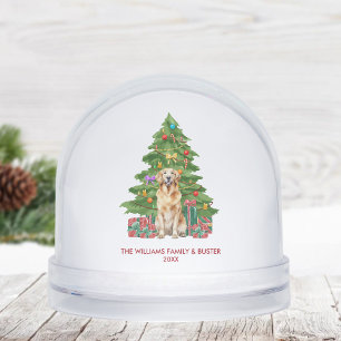 Personalized Golden Retriever Dog Christmas Snowglobe