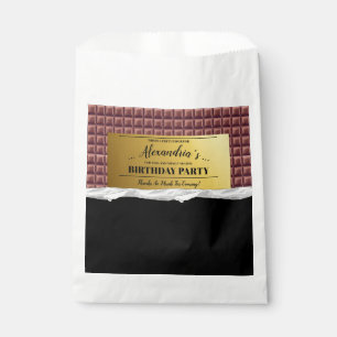 Personalized Golden Ticket Chocolate Party Favour Bags
