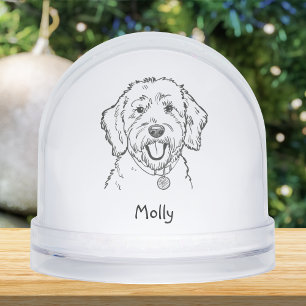Personalized Goldendoodle Dog Christmas Snowglobe