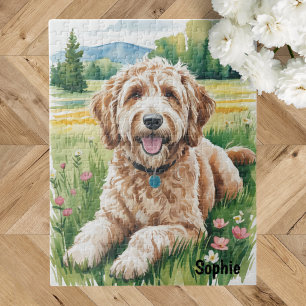 Personalized Goldendoodle Jigsaw Puzzle