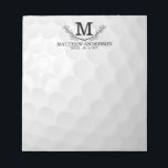 Personalized Golf Ball Pattern Name Monogram Age Notepad<br><div class="desc">Personalized golf ball pattern name monogram age could be a great design for you as well as it can be a great gift for your golfer friend or family members or other people.</div>