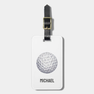 Personalized Golf Ball Player Luggage Tag         