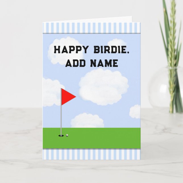 Personalized Golf Birthday Card (Front)