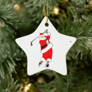 Personalized Golf Christmas Ceramic Tree Decoration