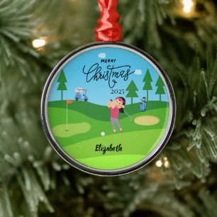 Personalized Golf Christmas Ornament for Her