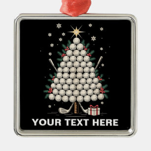 Personalized Golf Christmas Tree Equipment Family Metal Tree Decoration