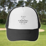 Personalized Golf Club Name Classic Trucker Hat<br><div class="desc">Featuring a classic crossed golf clubs and golf ball design these golf hats are ideal for all golf clubs. Personalize with your golf club name and the year the golf club was established. Designed by Thisisnotme©</div>