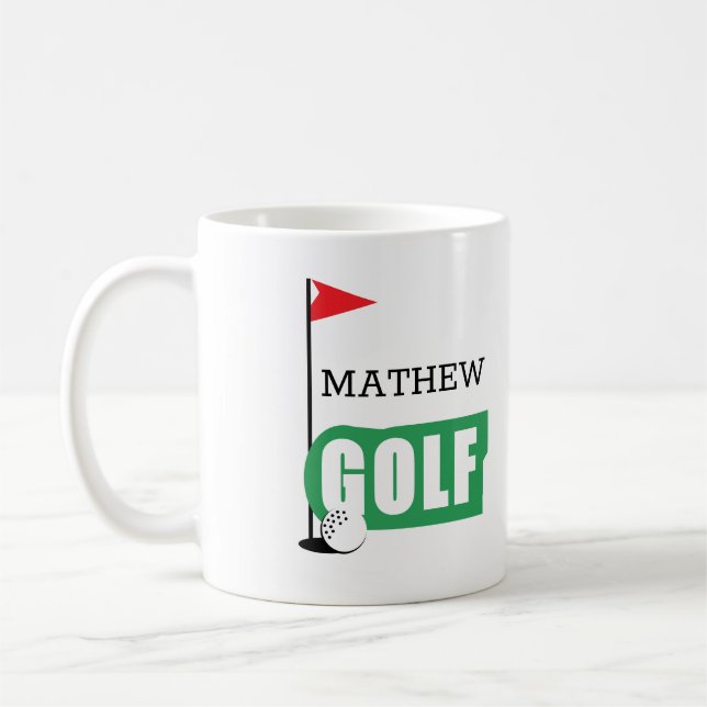 Personalized Golf Coffee Mug (Left)