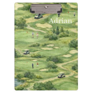 Personalized golf course clipboard