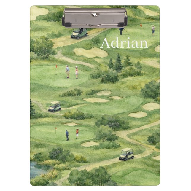 Personalized golf course clipboard (Front)