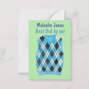 Personalized Golf Father's day best Dad Card