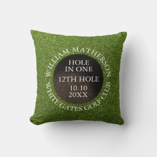 Personalized Golf Hole in One Award Cushion