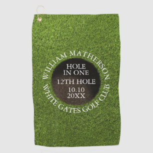 Personalized Golf Hole in One Award Golf Towel