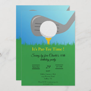 Personalized Golf Party Invitation Printable